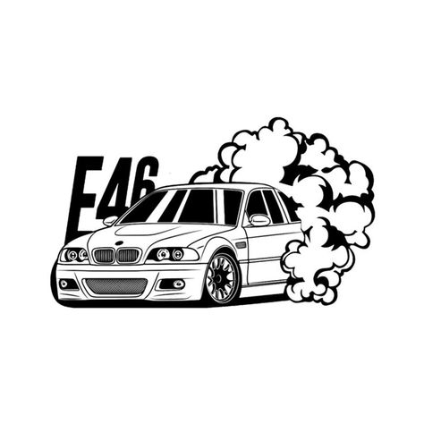 Post it wherever you want E46 Drift, Bmw Design, Bmw Art, Tattoo Outline Drawing, Drawing Ideas List, Best Shirt, Design Shirts, Small Hand Tattoos, Art Drawings Sketches Pencil