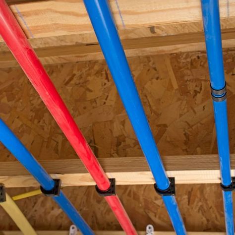 Pex Plumbing Diy, Pex Manifold, Pex Tubing Projects, Plumbing Rough In, Plumbing Ideas, House Technology, Basement Bathroom Design, Water From Air, Pex Tubing