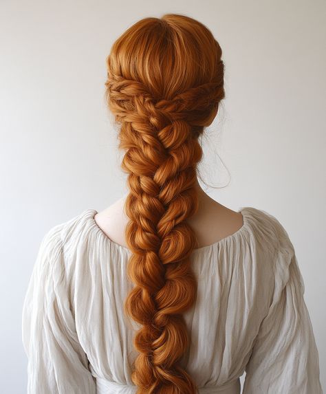 Ginger Boho French Braids 🌻🍃 Braided Ginger Hair, Ginger Updo, Ginger Hair Braids, Ginger Braids, Celtic Braid, Mha Oc, French Braids, Pigtail Braids, Grade 8