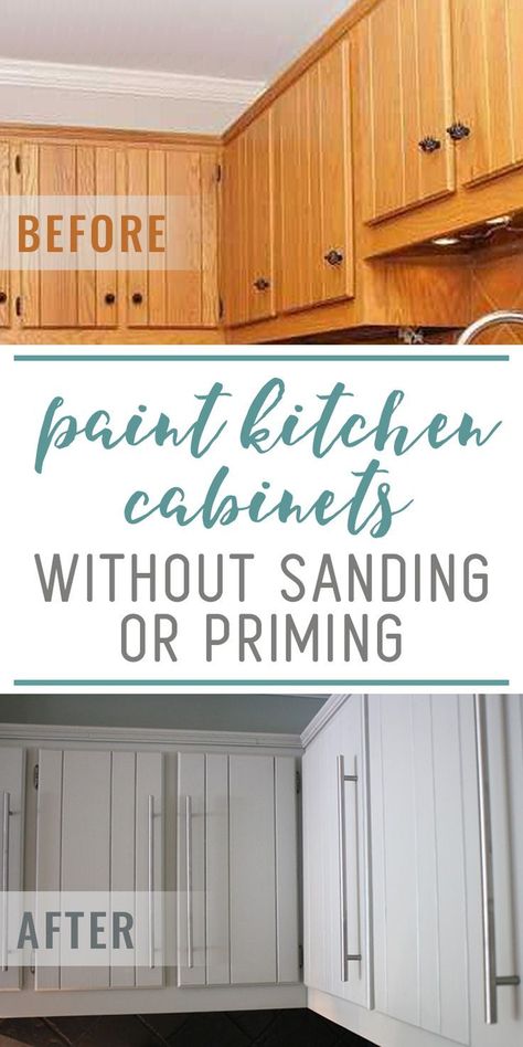 This is the best kitchen cabinet painting tutorial out there.  You can paint your kitchen cabinets without sanding OR priming! You don't even have to empty your cabinets to do it! Kaleidoscope Living #paintedkitchencabinets #paintedcabinets Paint Kitchen Cabinets Without Sanding, How To Paint Kitchen Cabinets, Paint Kitchen Cabinets, Kitchen Ikea, Best Kitchen Cabinets, Kitchen Diy Makeover, Paint Kitchen, Painting Kitchen, New Kitchen Cabinets