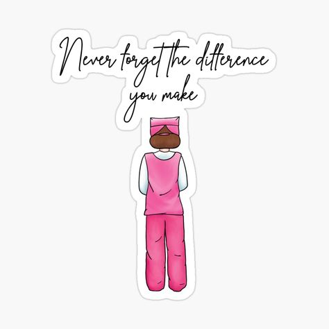 Nurse gifts appreciation quote Never Forget the Difference you Make. Watercolor design featuring a nurse with quote Never forget the difference you make. It can also be given as an appreciation gift to your favorite nurse. Nurse Appreciation Quotes, Appreciation Stickers, Pediatric Nurse, Appreciation Quotes, Nurse Appreciation, Pediatric Nursing, Quote Stickers, Appreciation Gifts, Watercolor Design