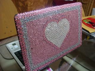 Ive decided to bedazzle my laptop Bedazzled Laptop, Bedazzled Stuff, Y2k Pink Aesthetic, Laptop Decoration, Bling Ideas, Bling Bags, My Laptop, Glitter Girl, Pastel Pink Aesthetic