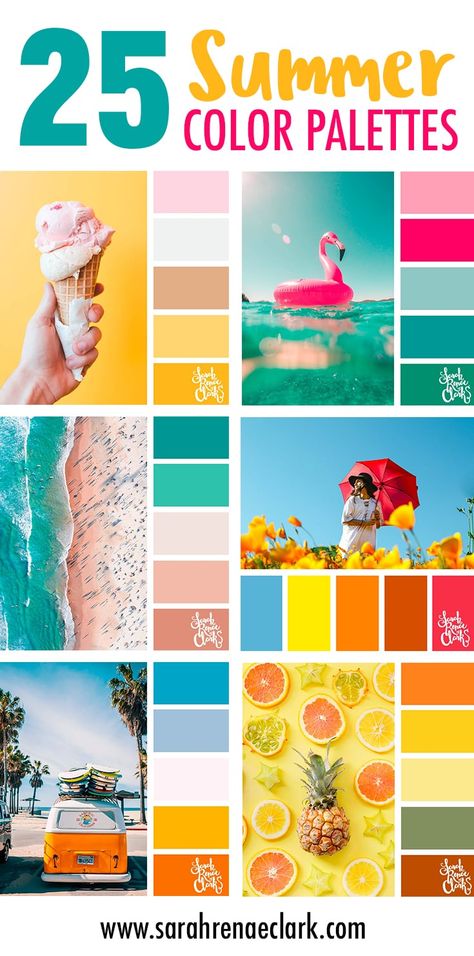 Summer Wedding Color Schemes Summer, Summer Color Palettes, Design Seed, Color Schemes Colour Palettes, Summer Color Palette, Color Palette Design, Summer Color, Color Inspo, Colour Board