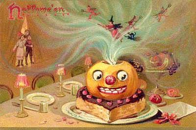 Vintage Hallowe'en Cards | HubPages Pumpkin Magic Cake, Jack O Lantern Cake, Vintage Halloween Greeting Cards, Vintage Halloween Cards, Halloween Illustrations, Vintage Halloween Images, Halloween Post, Carte Halloween, Fröhliches Halloween