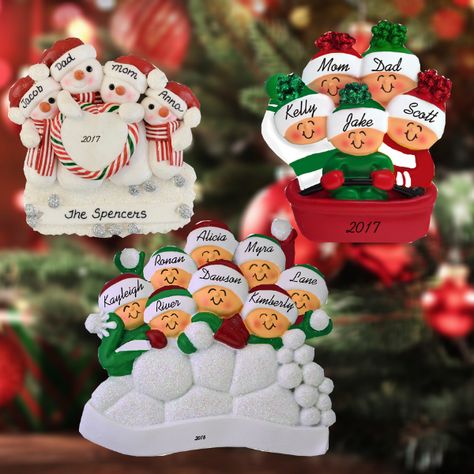 No matter the size, shape or composition of your family, it’s especially fun if the ornament can remind you of something memorable that has occurred during the year – a new child is born, you’ve moved to a new home, taken a vacation to a special spot, or there’s a graduation or wedding. Polymer Clay Family Ornaments, Christmas Lollipops, Personalized Christmas Ornaments Family, Dough Ornaments, Family Ornaments, Clay Christmas, Polymer Clay Ornaments, Christmas Clay, Polymer Clay Christmas