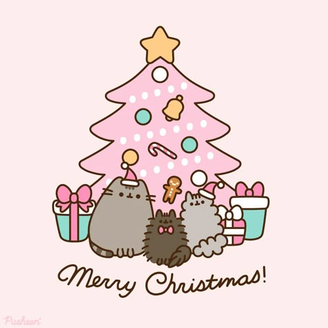 Merry Christmas from the Pusheen Shop! 🎄 🎁 ⭐ | Instagram post from The Pusheen Shop (@thepusheenshop) Funny Christmas Cards Diy, Pusheen Christmas, Christmas Wallpaper Android, Pusheen Wallpaper, Pusheen Shop, Christmas Wallpaper Free, Pusheen Cute, Kawaii Christmas, Pusheen Cat