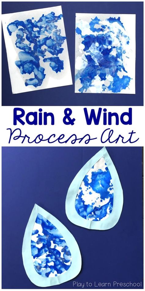 Spring Process Art, Preschool Weather, Weather Art, Weather Crafts, Spring Art Projects, Weather Theme, Wind Art, Rain Art, Spring Preschool