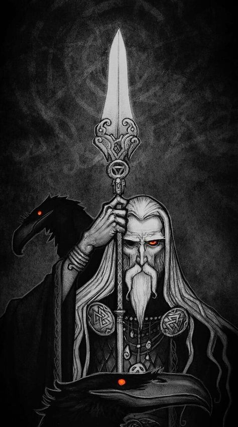 Odin Allfather, Odin Norse Mythology, Arte Viking, Odin Thor, Odin God, Norse Myth, Arte Peculiar, Norse Tattoo, Nordic Tattoo