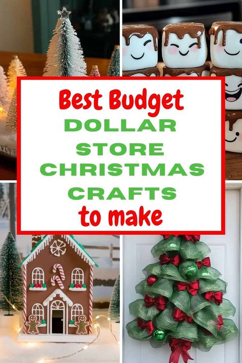 Best Budget Dollar Store Christmas Crafts to Make Fast Easy Christmas Crafts, Christmas Decor Ideas Cheap Diy, Diy Small Christmas Decorations, Easy Christmas Crafts For Adults Diy, Dollarama Christmas Crafts, Dollar Tree Ideas For Christmas, Easy Christmas Crafts To Sell Diy Ideas, Diy Adult Christmas Crafts, Easy Inexpensive Christmas Crafts