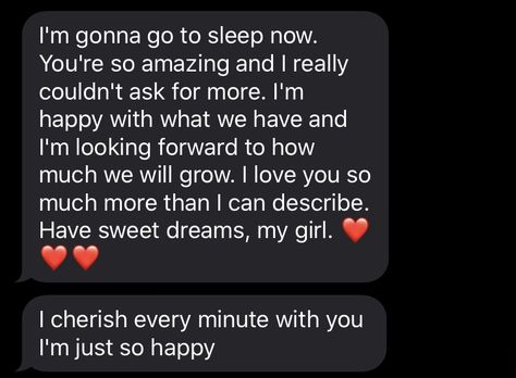 he sends the best goodnight texts Cute Love Texts For Him Boyfriends, Sweet Texts For Boyfriend, To Her Sweet Texts, Cute Message To Send To Boyfriend, Sweet Texts From Him, Random Cute Texts To Boyfriend, Text To Send To Your Girlfriend, Goodnight Sweet Message, Cute Night Texts For Him