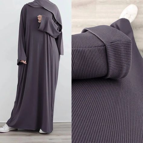 Perfect abaya for this winter #modezzclothing #modestfashioninspo #explore #muslim #abaya #modestoutfits #modestfashion #abayastyle #explorepage Habits Musulmans, Simple Abaya, Mode Abayas, Women Abaya, Mode Abaya, Muslim Dress, Abaya Dress, Islamic Clothing, Solid Color Dress