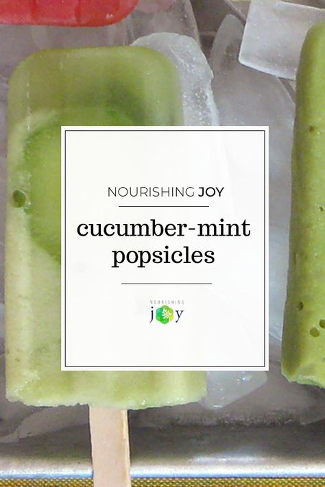 Cucumber-Mint Popsicles • Nourishing Joy Mint Popsicles, Cheesecake Popsicles, Mint Cheesecake, Old Fashioned Ice Cream, Palate Cleanser, Refined Oil, Mint Ice Cream, Salad Ideas, Popsicle Molds