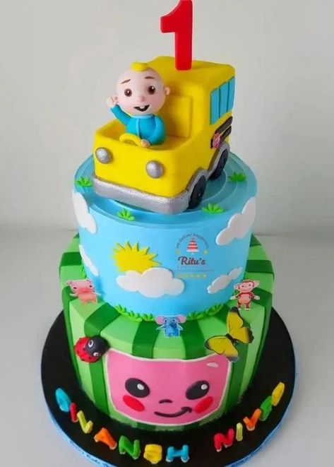 one of the most unique Cocomelon cake ideas.

#BabyJJCocomelonCake
#SchoolBusCake
#CocomelonPartyIdeas
#JJBusCake
#CocomelonBirthday
#CocomelonTheme
#FunKidsCakes
#BirthdayBusCake
#CocomelonCelebration
#CreativeKidsCakes Cocomelon Bus Cake, Cocomelon Cake Ideas, Cocomelon Bus, School Bus Cake, Bus Cake, Cocomelon Cake, Butterfly Cake Decorations, Two Layer Cakes, Blue Frosting