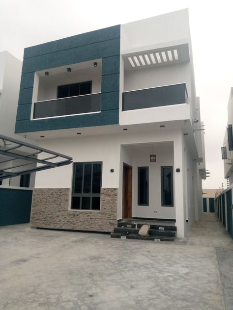 Duplex House Exterior Paint Colors, Cinder Block House, Color Building, Exterior Color Combinations, Paint House, House Colour, Two Story House Design, Exterior House Colors Combinations, House Balcony Design