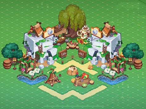 Cookie Run Kingdom Layout Smithy, Cookie Run Kingdom Full Layout, Cookie Run Kingdom Kingdom Designs, Sugar Quarry Layout Cookie Run, Cookie Rub Kingdom Layout, Aesthetic Cookie Run Kingdom Layout, Cookie Tun Kingdom Ideas, Crk Oc Idea, Cookie Run Halloween