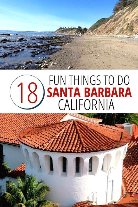 18 Fun things to do Santa Barbara California. Beaches and red tile roof tops of Spanish style architecture of Santa Barbara courthouse. Santa Barbara Courthouse Wedding, Santa Barbara Courthouse, California Travel Guide, Santa Barbara California, California Travel Road Trips, Oregon Travel, Courthouse Wedding, Usa Travel Destinations, California Coast