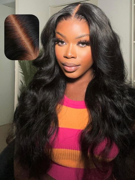 PRICES MAY VARY. 1.Glueless Lace Front wig Human Hair material: UNICE First Ever Pre Everything Glueless Frontal Wig upgrade 13X4 hd lace front wig 100% virgin human hair, collect from young girl donors. No shedding no tangle can be restyled . 2. Glueless Lace Front Wig Features: UNICE Glueless Frontal Wig Body Wave pre cut 13X4 hd lace glueless wig human hair pre plucked natural hairline 30 seconds to wear, quick and easy, no skills needed, beginner friendly. Pre Bleached Invisible Bye Bye Knot Middle Part Wig Hairstyles, Body Wave Sew In, Wig No Baby Hair, Middle Part Body Wave Wig, Glueless Wigs Black Women, Sew In Weave With Closure, Jet Black Wig, Glueless Frontal Wig, Black Lace Front Wigs