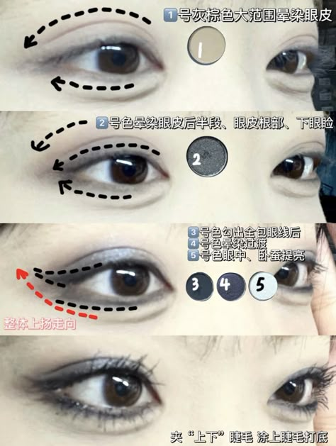 Emo Doll Eye Makeup, Eyeshadow On Small Eyelids, Emo Douyin Makeup, Dark Douyin Makeup Tutorial, Vkei Makeup Looks, Rokku Gyaru Nails, Vkei Make Up, Rokku Gyaru Makeup, Gyaru Eye Makeup