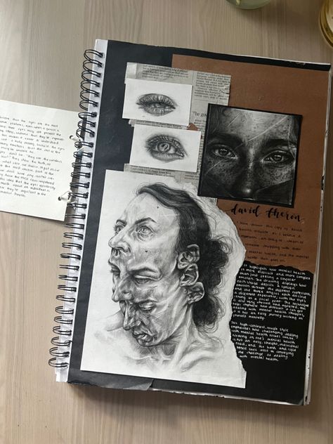 Portraiture A Level Sketchbook, Change Art Gcse, Portrait Art Gcse Sketchbook Pages, Portraits Art Gcse, Gcse Art Portraiture, Alevel Art Sketch Book, Gcse Art Sketchbook Artist Research, Alevel Art Sketchbook Inspiration, Artist Research Page