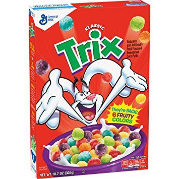 Trix Cereal Trix Cereal, Corn Puffs, Whole Grain Foods, America Food, General Mills, Fruity Pebbles, Grain Foods, High Fructose Corn Syrup, Breakfast Cereal