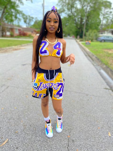 Jersey Theme Party Outfit, Jordan 23 Outfit Women, Jordan Year Birthday 23 Outfits, Custom Jersey Outfit, Nba Jersey Outfit Woman, Jersey Party Outfit, Concert Outfits Black, Concert Outfits Black Women, Nba Jersey Outfit