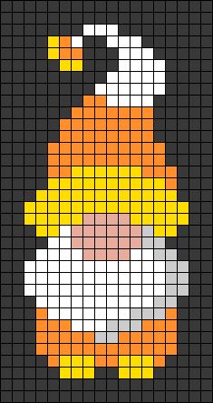 Candy Corn Plastic Canvas, Gnomes Pixel Art, Halloween Gnome Perler Bead Patterns, Mini Gnome Cross Stitch Pattern Free, Halloween Gnome Cross Stitch Pattern Free, Gnome Perler Bead Patterns, Gnome Perler Beads, Fall Perler Bead Patterns, Fall Pixel Art