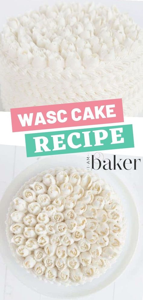 White Almond Sour Cream Cake, Almond Sour Cream Cake, Wasc Cake, Wasc Cake Recipe, Inside Cake, I Am Baker, Sour Cream Cake, Semi Homemade, Carrot Cake Recipe