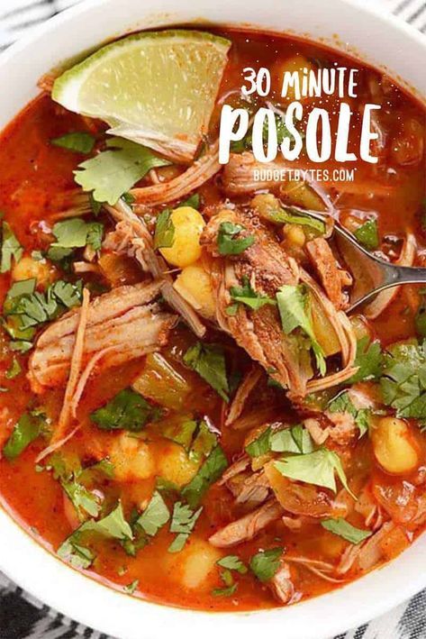 Pulled Pork Soup, Shredded Pork Recipes, Pork Posole, Pork Soup Recipes, Pulled Pork Leftover Recipes, Posole Recipe, Leftover Pulled Pork, Enchilada Pasta, Crunchwrap Supreme