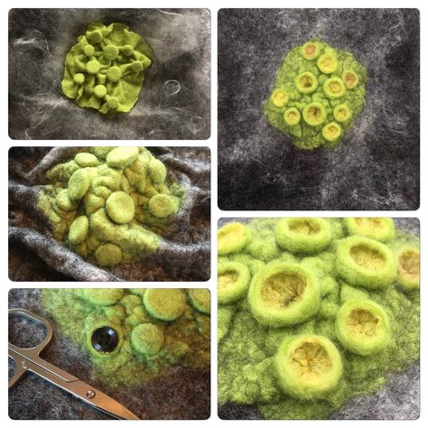 Lichen Textiles, Ocean Textiles, Fairy Portal, Nuno Felting Tutorial, Sunny Autumn Day, Sunny Autumn, A Level Textiles, Felt Wall Hanging, Wet Felting Projects