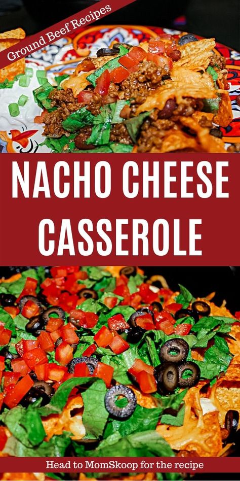 Nacho Cheese Casserole, Quick Casserole Recipes, Chili Cheese Nachos, Nacho Casserole, Southwest Recipes, Cheese Casserole Recipes, Mexican Casserole Recipe, Ground Beef Casserole Recipes, Roasted Chicken And Potatoes