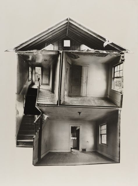 Gordon Matta-Clark. Splitting. 1974 Gordon Matta Clark, Clark Art, Sculpture Installation, Museum Of Modern Art, Art Plastique, American Artists, Architecture Drawing, Grafik Design, Installation Art