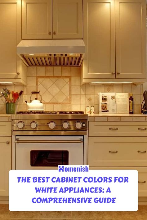 The Best Cabinet Colors for White Appliances: A Comprehensive Guide White Appliances In Kitchen Paint Colors, Best Appliance Color For White Kitchen, What Color Cabinets Go With White Appliances, Kitchen Remodel White Appliances, Kitchen Remodel With White Appliances, White Kitchen Appliances Aesthetic, White Appliance Kitchens, Kitchen White Appliances Ideas, White Kitchen Appliances Wood Cabinets