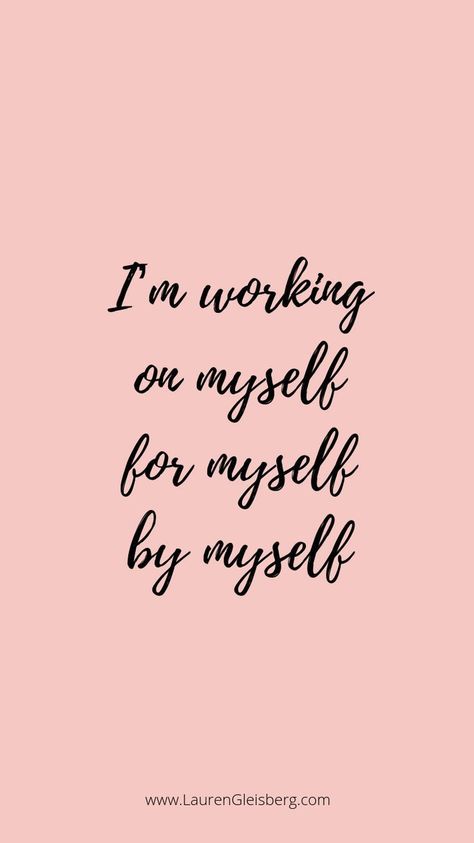 BEST MOTIVATIONAL & INSPIRATIONAL GYM / FITNESS QUOTES - I'm working on myself for myself by myself Tenk Positivt, Frases Fitness, Motivasi Diet, Funny Motivational Quotes, Inspirerende Ord, Work Quotes Inspirational, Motivational Quotes Wallpaper, Work Motivational Quotes, Motiverende Quotes