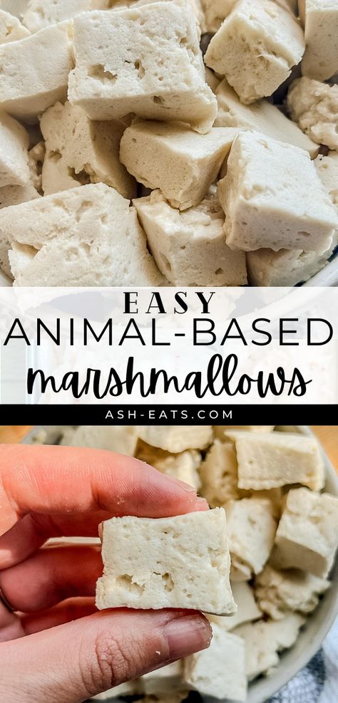 Beef Gelatin Marshmallows, Aip Marshmallows, Animal Based Desserts, Beef Gelatin Recipes, Healthy Marshmallow Recipe, Biblical Food, Honey Beef, Paleo Marshmallows, Animal Diet