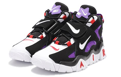 Nike Air Barrage Mid QS Raptors CD9329-001 Nike Air Barrage Mid, Nike Air Barrage, Cute Nike Shoes, Cute Nikes, Wedge Sneakers, Trendy Shoes, Brooks Sneaker, Stylish Sneakers, Rappers