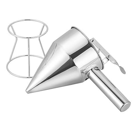 Amazon.com: AMGSH Stainless Steel Pancake Batter Dispenser, Piston Funnel Dispenser with Stand Detachable Handle for Takoyaki Baking Cake Desserts (600ML/20OZ) : Home & Kitchen Pancake Dispenser, Batter Dispenser, Pancake Batter Dispenser, Pancake Maker, How To Make Pancakes, Muffin Mix, Pancake Batter, Baking Cake, Specialty Tools