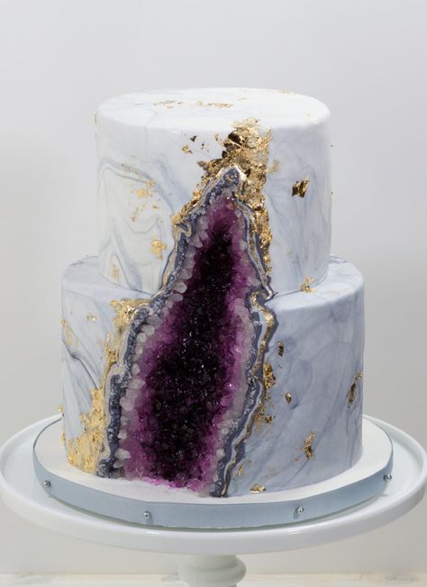 Custom Cakes - Artistically-Designed - Whipped Bakeshop Philadelphia Geode Wedding Cakes, Geode Cake Wedding, Buckwheat Cake, Geode Wedding, Geode Cake, Romantic Wedding Cake, Magic Cake, Cake Trends, Gold Wedding Cake