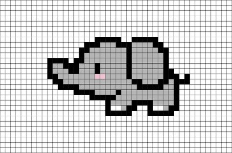 Pixel Art Animals, Pola Kotak, Tiny Cross Stitch, Easy Pixel Art, Pixel Art Templates, Pixel Drawing, Safari Travel, Pixel Crochet, Pixel Art Grid