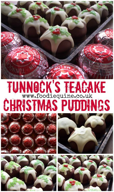 www.foodiequine.co.uk A fantastic festive food hack. Chocolate Tunnock's Teacake Christmas Pudding biscuits. No bake Christmas treat. Such a quick and easy yet super visually impressive no bake Christmas Treat. Perfect for kids to help make. The iconic Scottish Tunnock's Teacake topped with white chocolate and red and green icing becomes a Figgy Pudding! Christmas Pudding Biscuits, No Bake Christmas, Green Icing, Christmas Afternoon Tea, Christmas Puddings, Figgy Pudding, Christmas Buffet, Christmas Biscuits, Festive Food