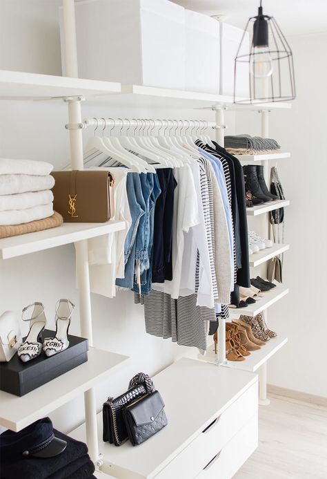 My Best Tips for Staying Organized at Life - Camille Styles Ikea Stolmen, Inspiration Dressing, Neat Closet, Dressing Ikea, Ideas Armario, Closet Interior, Best Closet Organization, Organized Closet, Walking Closet