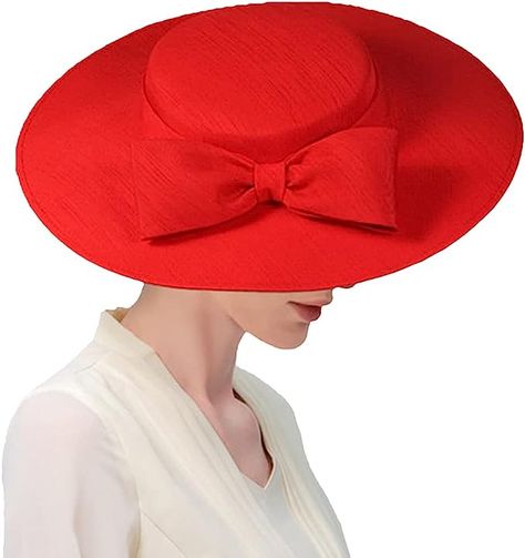 Wide Brim Hats for Women Big Bowknot Formal Occasion Kentucky Cap Lady Wedding Cocktail Party Flat Top Fedoras Black at Amazon Women’s Clothing store Brim Hats For Women, Party Flats, Wedding Cocktail Party, Womens Fedora, Wide Brim Hats, Kentucky Wedding, Brim Hats, Elegant Hats, Wedding Cocktail