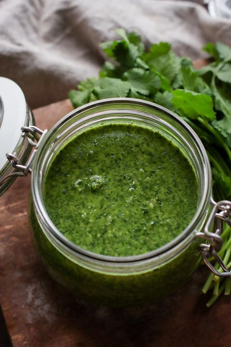 Pick Up Limes: Afghan Green Chutney Garlic Shoots, Afghanistan Food, Scape Pesto, Afghan Food Recipes, Cilantro Chutney, Chutney Recipe, Green Chutney, Chutney Recipes, Family Recipe