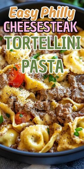 If you’re craving a hearty, comforting dish that combines the beloved flavors of a Philly cheesesteak with the ease of tortellini pasta, then look no further! This Easy Philly Cheesesteak… Cheesesteak Tortellini, Philly Cheese Steak Recipe, Steak Pasta, Leftover Steak, Tortellini Recipes, Tortellini Pasta, Philly Cheesesteak, Comfort Dishes, Philly Cheese Steak