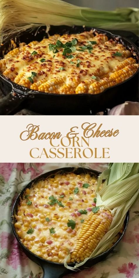 Indulge in the rich, creamy goodness of this Bacon and Cheese Corn Casserole! 🥓🧀🌽 This comforting dish combines sweet corn with crispy bacon and melty cheese, baked to perfection. It’s the ultimate side for family dinners, potlucks, or holiday gatherings that will have everyone asking for seconds!

📌 Pin this recipe to make a cheesy, savory corn casserole that’s perfect for any occasion!
#CornCasserole #BaconLovers #ComfortFood #SideDishes #CheesyGoodness #FamilyMeals Bacon Casserole Recipes, Bacon Side Dishes, Butternut Squash Bacon, Sweet Corn Casserole, Cheese Corn Casserole, Cheesy Corn Casserole, Creamy Corn Casserole, Bacon Casserole, Cheese Corn