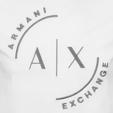 Armani Exchange Crew Neck Logo T Shirt White #style #corporateDesign #visual Raising Standards, Tshirt Branding, Men's Tshirt Design, Armani Exchange Logo, Exchange Logo, Of Logo Design, Wine Logo, Clothing Brand Logos, Armani Tshirt