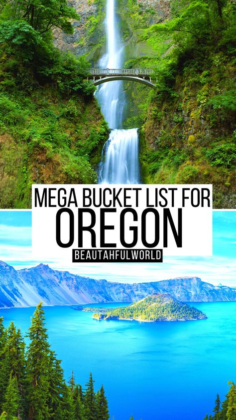 The Most Incredible Oregon Bucket List + Secret Insider Tips for 2023 Places In Oregon To Visit, Ultimate Oregon Road Trip, Most Beautiful Places In Oregon, Oregon Travel 4 Days, Best Places In Oregon, Oregon Things To See, Must See Oregon, Visiting Portland Oregon, Oregon National Parks Map