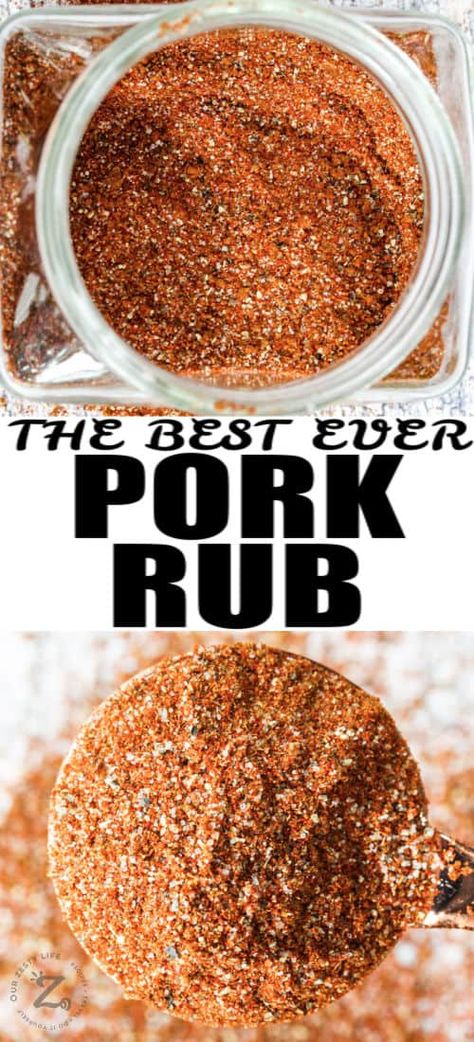 Pork Rubs, Rub For Pork Ribs, Pork Rub Recipe, Pork Tenderloin Rub, Pork Dry Rubs, Rib Rub Recipe, Suya Spice, Diy Seasonings, Bbq Rub Recipe