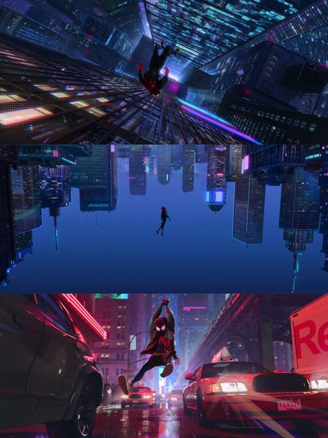 Spider Man Across The Spiderverse Across The Spiderverse Visuals, Into The Spiderverse Scenes, Across The Spiderverse Scenes, Spiderman Movie Scenes, Spiderverse Scenes, Coastal Nursery Girl, Across The Spiderverse Wallpaper, Spiderverse Concept Art, Red Flower Pictures