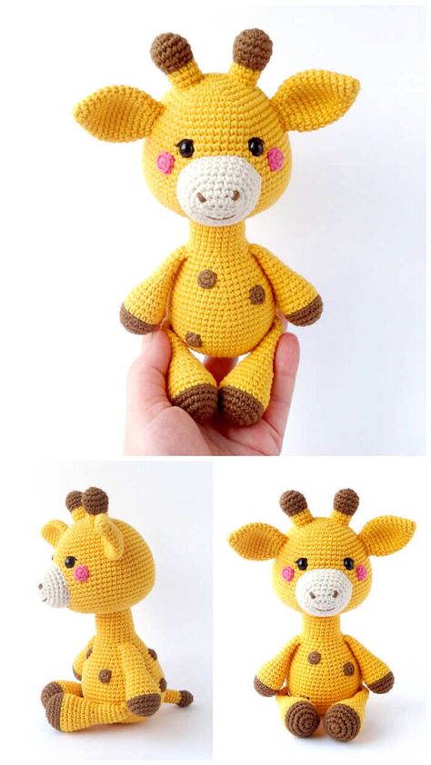 Amigurumi Patterns, Giraffe Crochet, Amigurumi Fox, Giraffe Pattern, Amigurumi Elephant, Crochet Toy, Amigurumi Free, Amigurumi Free Pattern, Learn To Crochet