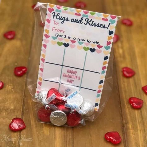 Valentine Printables For Kids, Hershey Kiss Valentine, Easy Valentine Cards, Glow Stick Valentine, Tic Tac Toe Valentine, Valentines Day Cards Diy, Valentine Printables, School Valentines, Valentine's Party